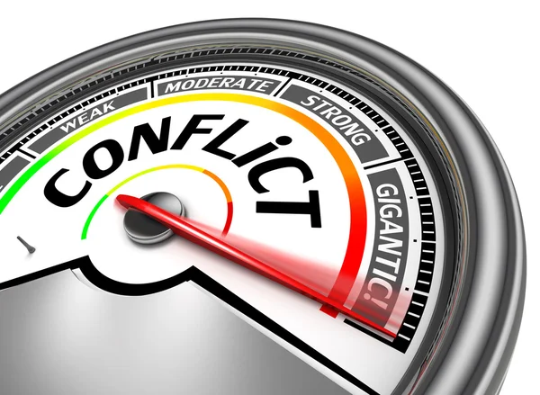 Conflict conceptuele meter — Stockfoto
