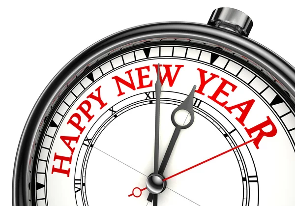 Happy new year concept clock — Fotografie, imagine de stoc