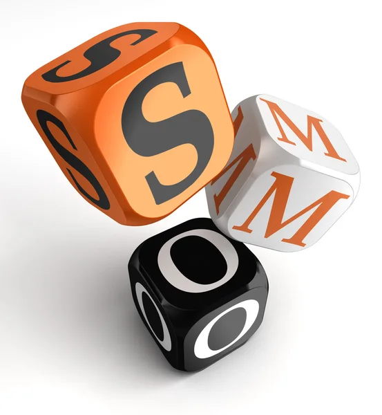 SMO orange svart tärning block — Stockfoto