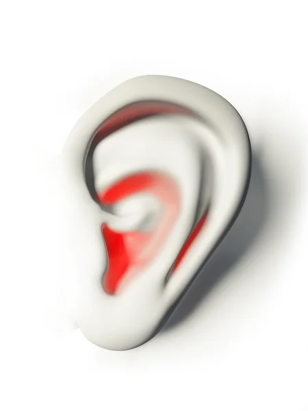 Mänskliga örat i smärta — Stockfoto