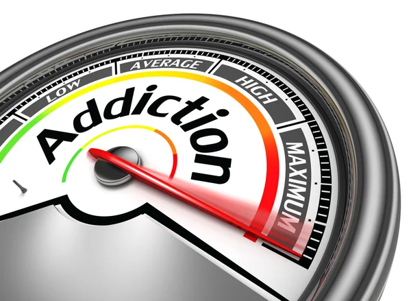 Addiction conceptual meter — Stock Photo, Image