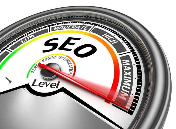 Seo konzeptionelle Meter — Stockfoto