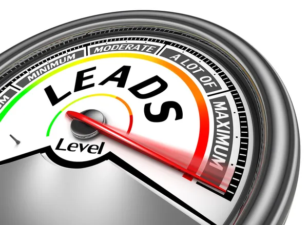 Leads conceptual meter — Stock Photo, Image