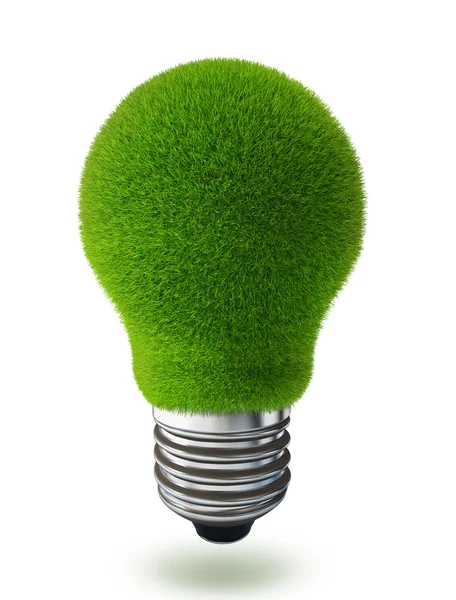 Green grass bulb conceptual ecology — Stock Photo, Image
