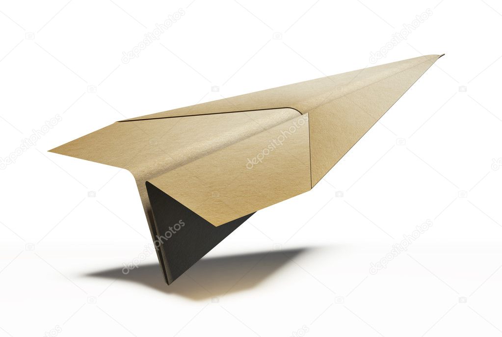 paper plane on white background
