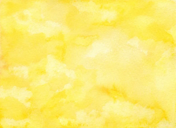 亮晶晶的鲜黄色水彩画背景 — 图库照片