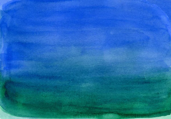 Gradient blue and green watercolor background — Foto Stock