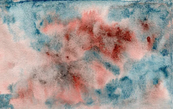 Világos mély kék és piros akvarell háttér — Stock Fotó