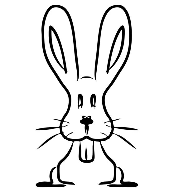 Funny rabbit with big ears. — Stock Vector