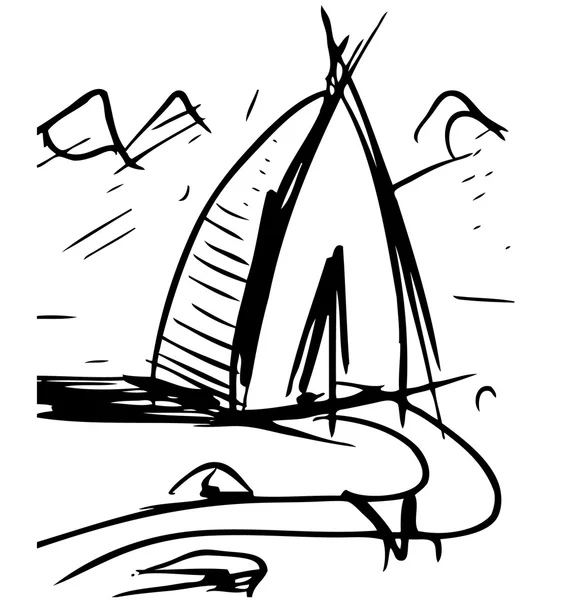 Caricatura wigwam . — Vetor de Stock