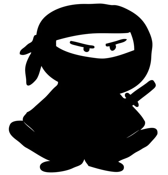 Ninja stripfiguur. — Stockvector