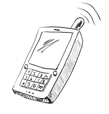 eski okul cep telefon simgesi