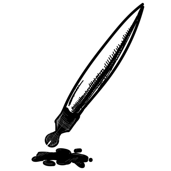 Caneta de tinta desenho animado desenho ilustração — Vetor de Stock