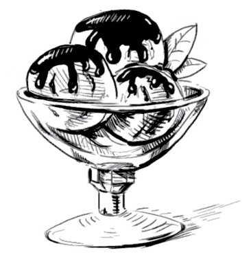 Beyaz arka plan üzerinde izole bir cam kabın içinde nane yaprakları ile dondurma.