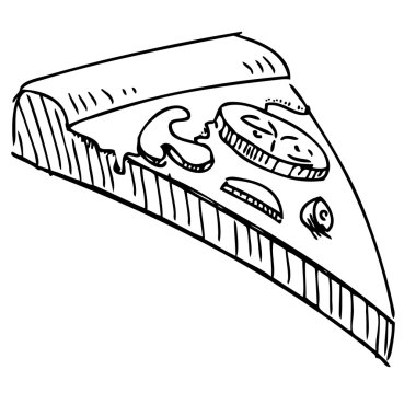 Pizza parçası simgesi.