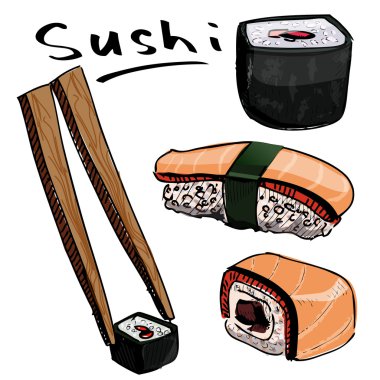 suşi koleksiyonu.