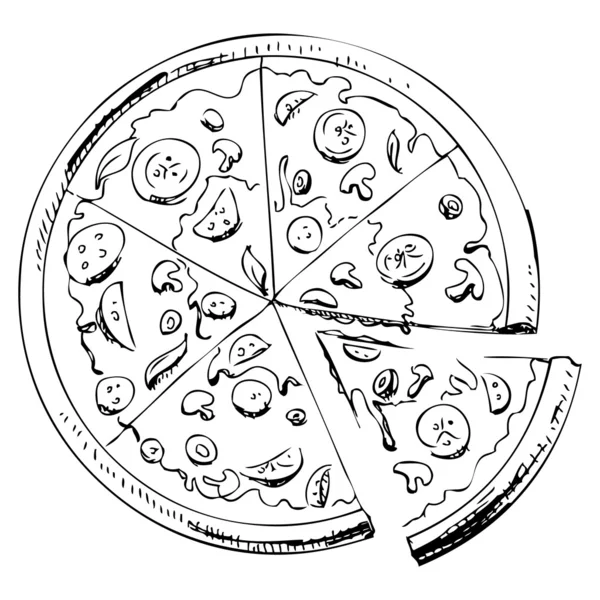 Pizza-icoon — Stockvector