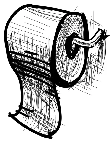 Icono de rollo de papel higiénico de dibujos animados aislado en blanco . — Archivo Imágenes Vectoriales