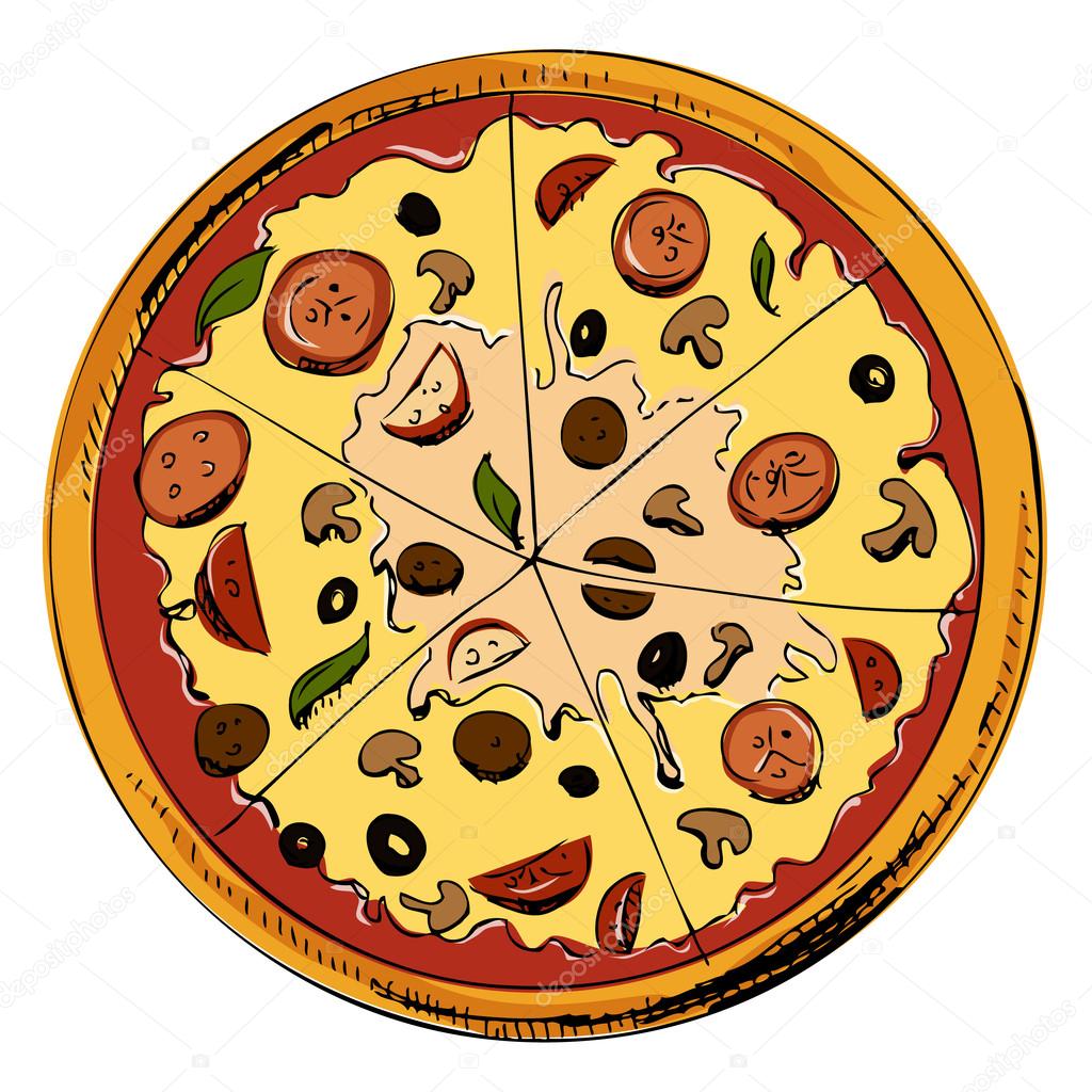 Pizza Icon Vector Image By C Chuhail Vector Stock