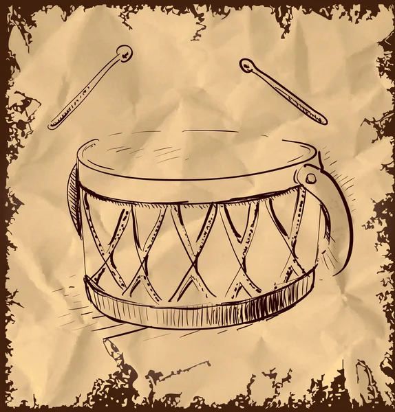 Illustration of drum — Stock Vector