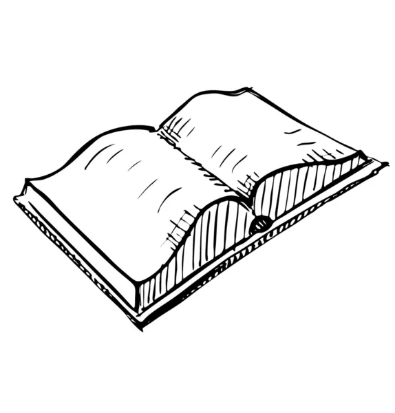 Sketch open book icon — 스톡 벡터