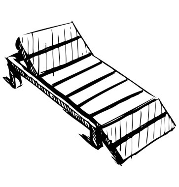 rest.sketch vektör çizim için ahşap salon