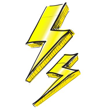 Şimşek vektör illüstrasyonu