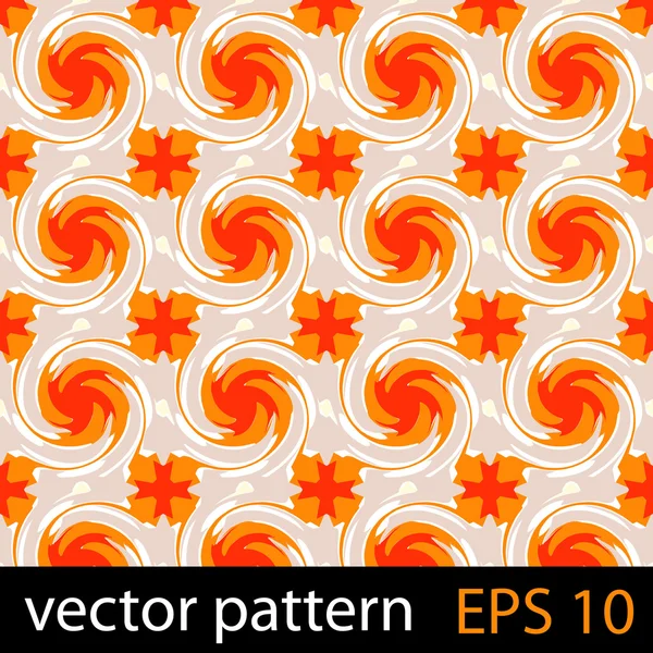 Brown and orange geometric figures seamless pattern scrapbook paper set — Stock Vector