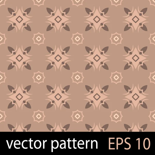 Bruin meetkundige figuren naadloze patroon scrapbook papier set — Stockvector