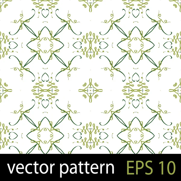 Figuras geométricas verdes patrón sin costura scrapbook conjunto de papel — Vector de stock