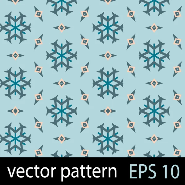 Figuras geométricas azules patrón sin costura scrapbook conjunto de papel — Archivo Imágenes Vectoriales