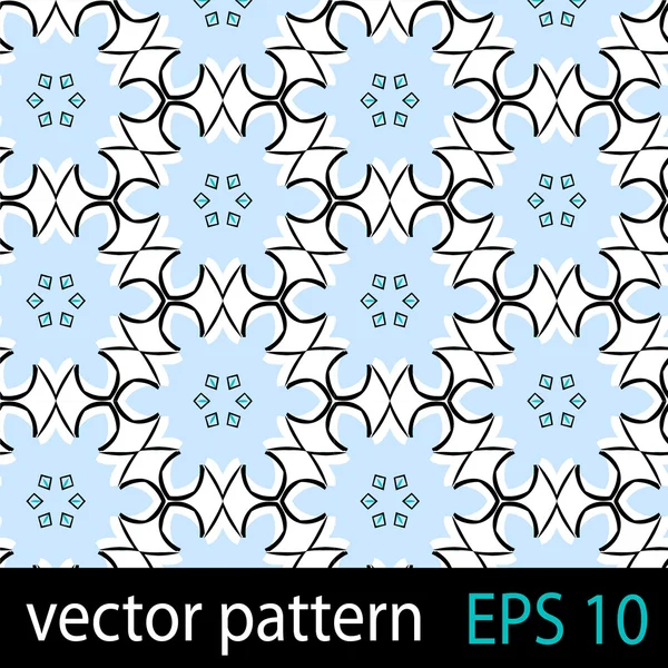 Blue geometric figures seamless pattern scrapbook paper set — Stock Vector