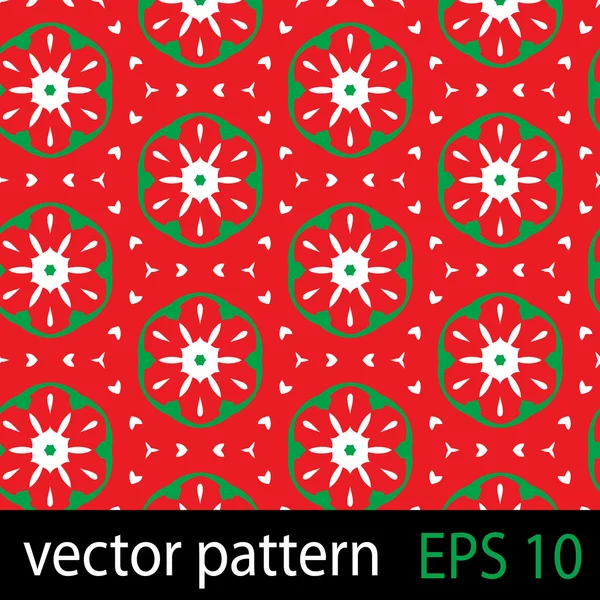 Röda och gröna geometriska figurer seamless mönster scrapbook papper set — Stock vektor