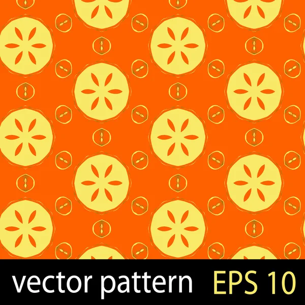 Figurines géométriques orange et jaune ensemble de papier scrapbook motif sans couture — Image vectorielle