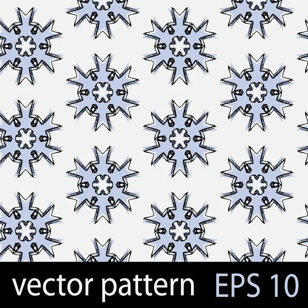 Gris, azul y negro figuras geométricas patrón sin costura scrapbook conjunto de papel — Vector de stock