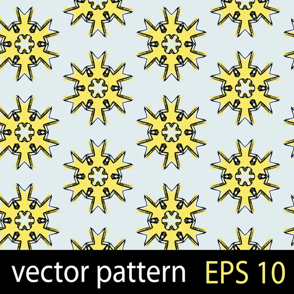 Figuras geométricas azules y amarillas patrón sin costura scrapbook conjunto de papel — Vector de stock