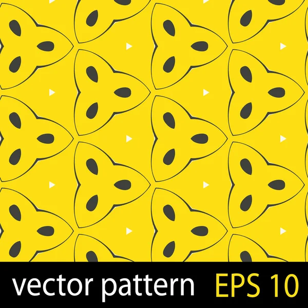 Figurines géométriques jaunes ensemble de papier scrapbook motif sans couture — Image vectorielle