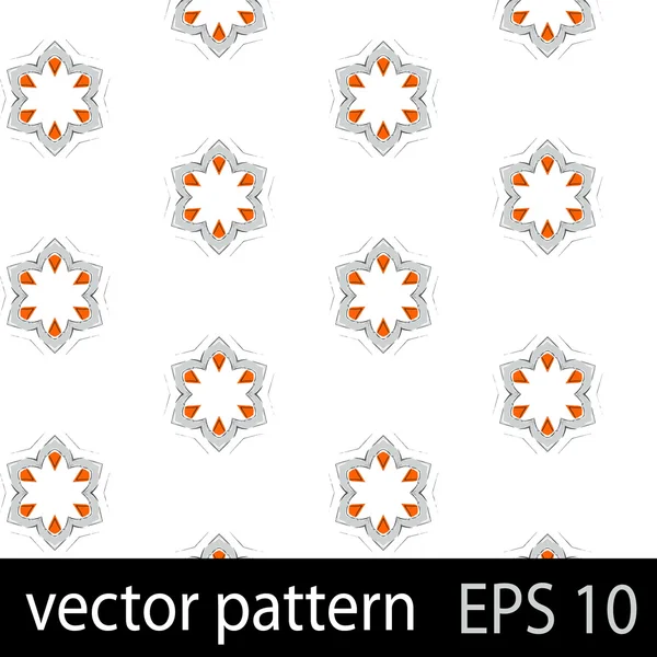 Grey and orange geometric figures seamless pattern scrapbook paper set — Stock Vector