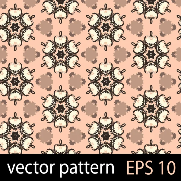 Chiffres géométriques marron motif sans couture scrapbook ensemble de papier — Image vectorielle