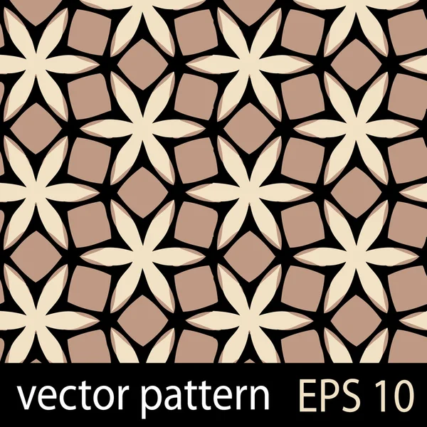 Brown geometric figures seamless pattern scrapbook paper set — Stock Vector