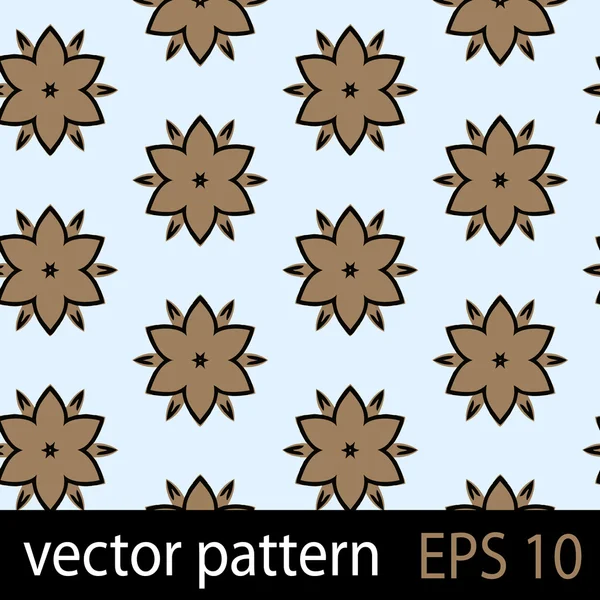 Figuras geométricas marrón y azul patrón sin costura scrapbook conjunto de papel — Vector de stock