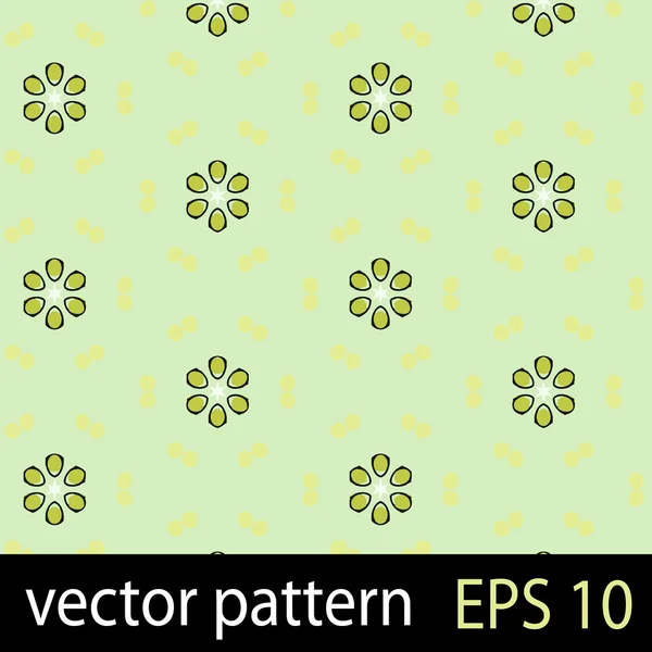Figuras geométricas verdes patrón sin costura scrapbook conjunto de papel — Vector de stock