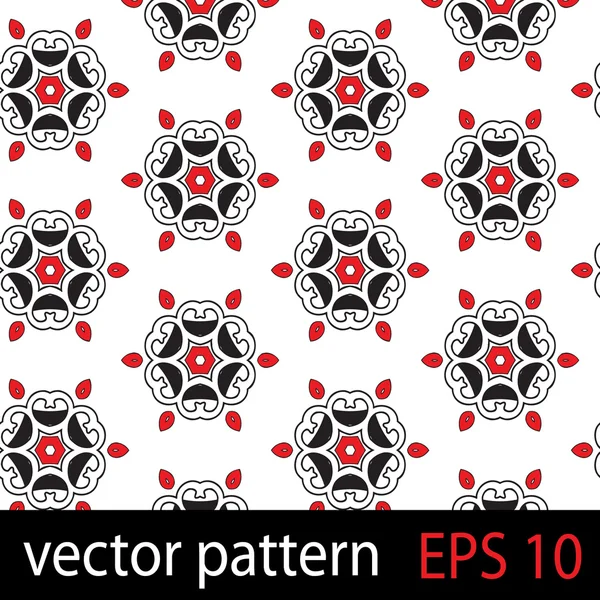Серые, красные и черные геометрические фигуры бесшовные шаблоны — стоковый вектор