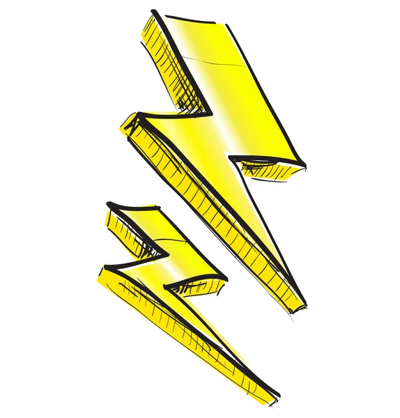 Lightning bolt vector illustration — Stock Vector