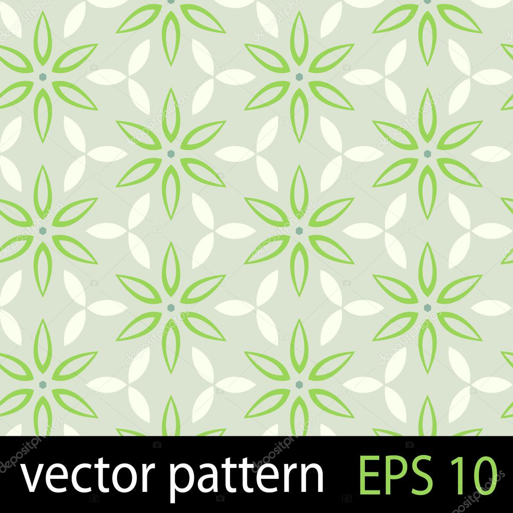 Green geometric figures seamless pattern scrapbook paper set