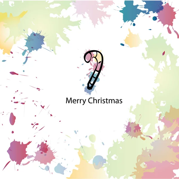 Illustration vectorielle de canne à bonbons de Noël rouge brillant — Image vectorielle
