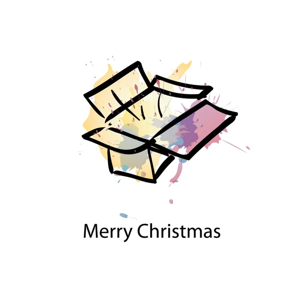 Caja de regalo. Navidad vector fondo — Archivo Imágenes Vectoriales