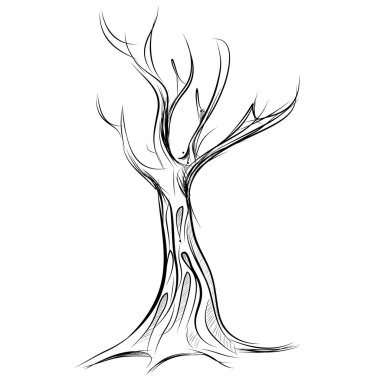 ağaç üzerinde beyaz izole