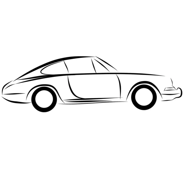 Car racing auto logo line art — Stock Vector