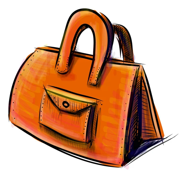 beyaz izole el çantası.